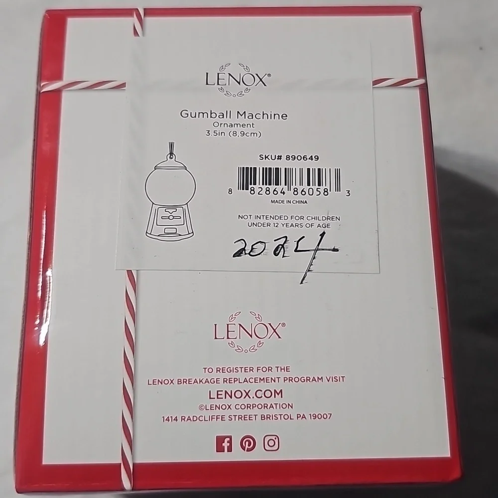 Lenox Gumball Ornament NWT